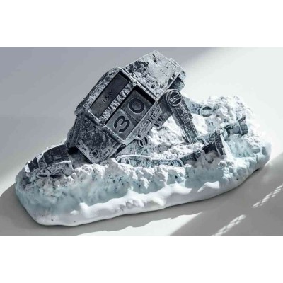 STAR WARS AT-AT WALKER DESTROYED 3D CALENDARIO PERPETUO FIGURE DIORAMA GRUPO ERIK