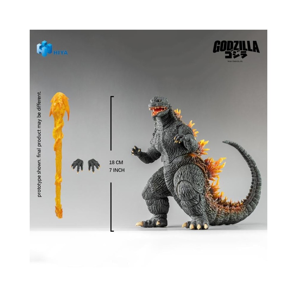 GODZILLA 2000 MILLENNIUM EXQUISITE BASIC GODZILLA HEAT RAY ACTION FIGURE HIYA TOYS