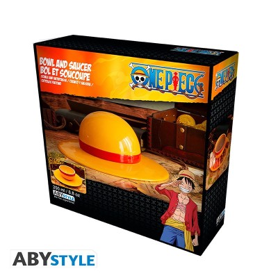 ABYSTYLE ONE PIECE STRAWHAT BOWL AND SAUCER 250ML