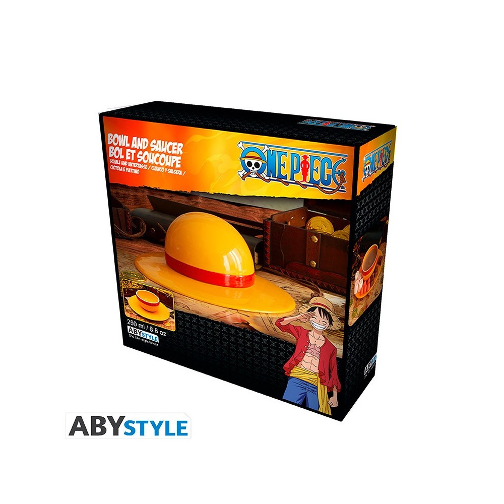 ABYSTYLE ONE PIECE STRAWHAT BOWL AND SAUCER 250ML