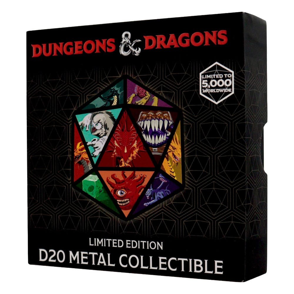 DUNGEONS AND DRAGONS D20 MEDALLION MEDAGLIONE FANATTIK