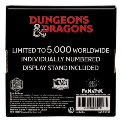 DUNGEONS AND DRAGONS D20 MEDALLION MEDAGLIONE FANATTIK