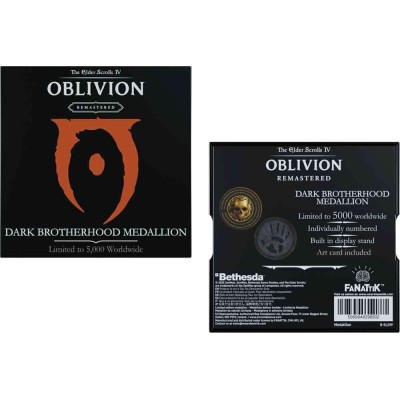 THE ELDER SCROLLS IV OBLIVION DARK BROTHERHOOD MEDAGLIONE IN METALLO FANATTIK