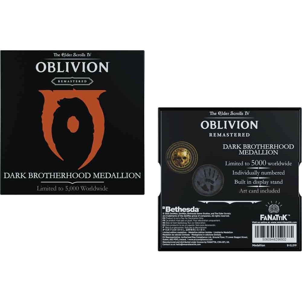 THE ELDER SCROLLS IV OBLIVION DARK BROTHERHOOD MEDAGLIONE IN METALLO FANATTIK