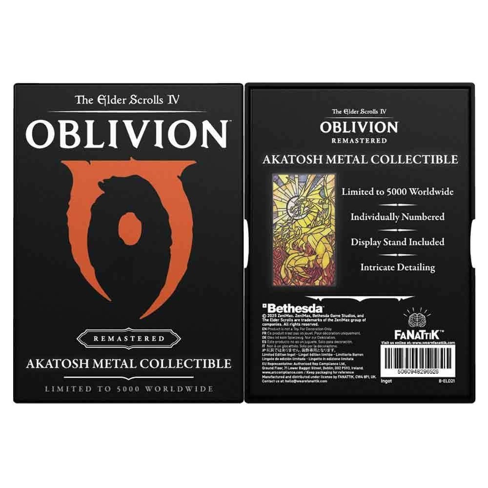 FANATTIK THE ELDER SCROLLS IV OBLIVION AKATOSH METAL COLLECTIBLE INGOT