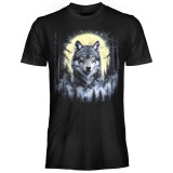 T SHIRT DARK EMBER FOREST WOLF