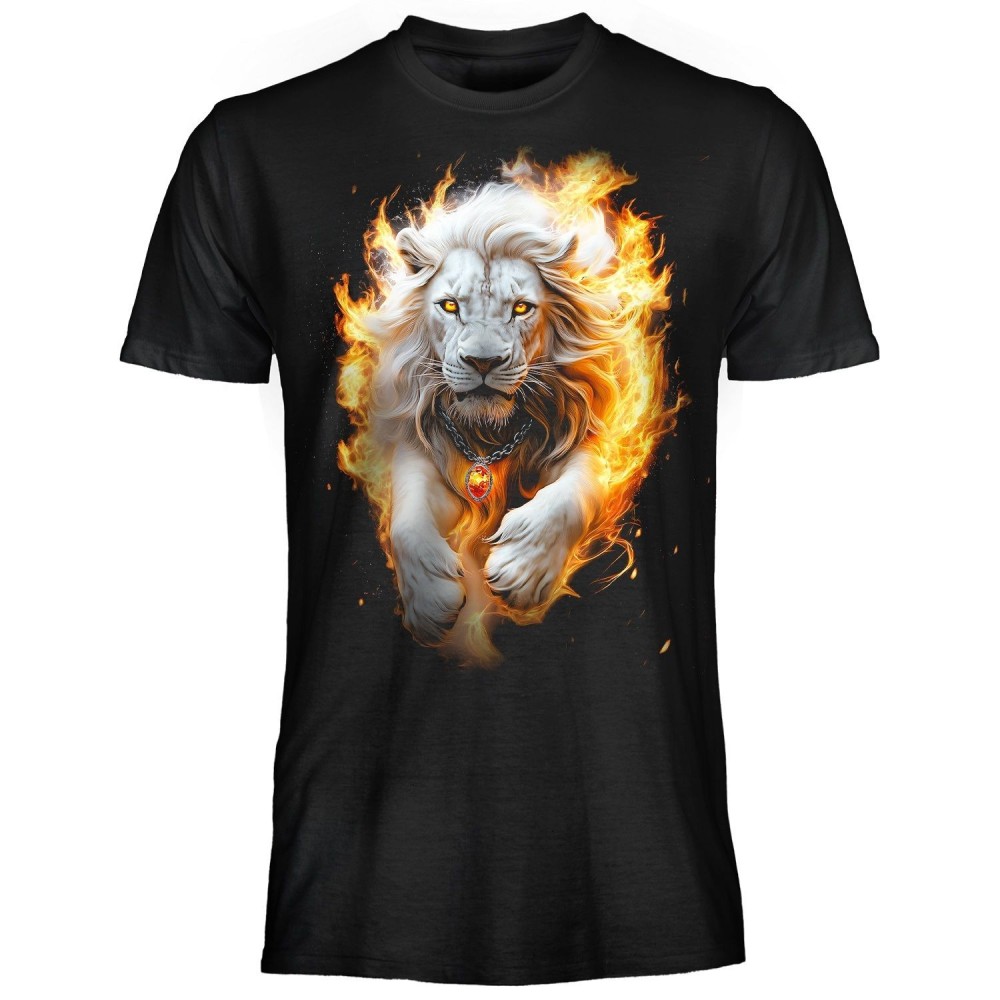 T SHIRT DARK EMBER WHITE LION