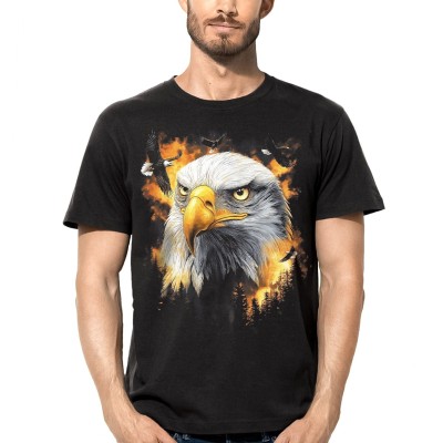 T SHIRT DARK EMBER EAGLE HEAD