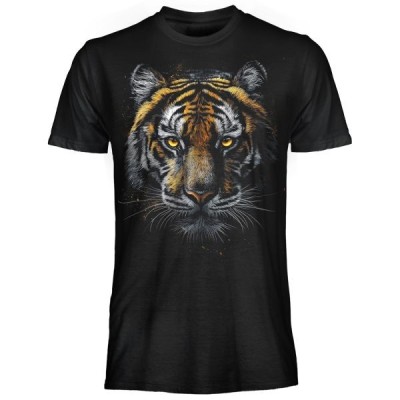 T SHIRT DARK EMBER TIGER HEAD