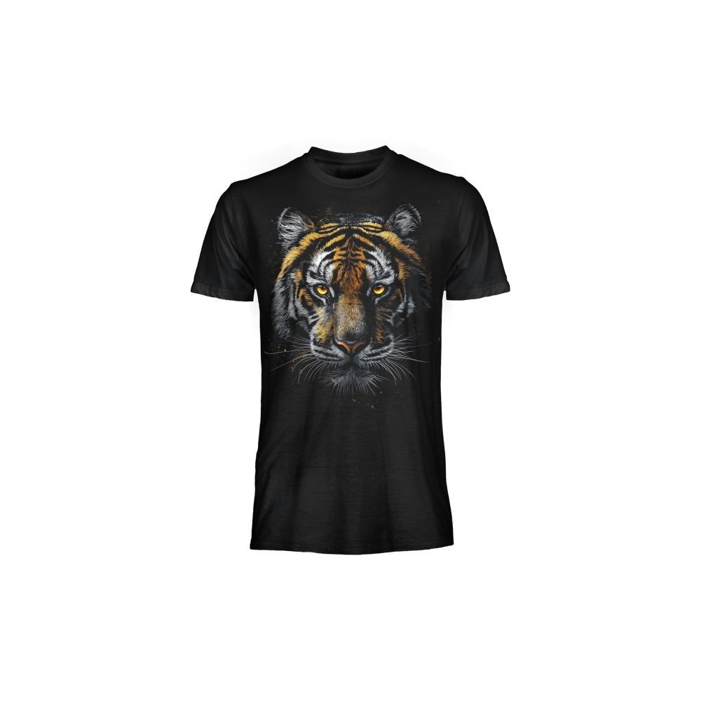 T SHIRT DARK EMBER TIGER HEAD