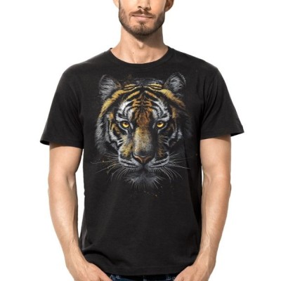 T SHIRT DARK EMBER TIGER HEAD