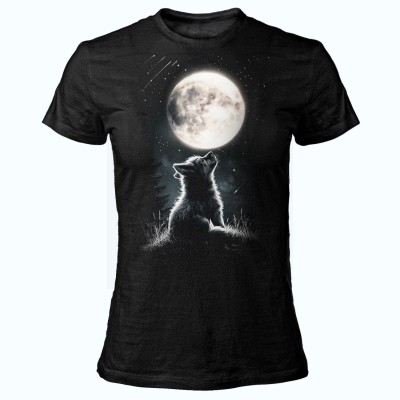T SHIRT LADY DARK EMBER LITTLE HOWLING WOLF