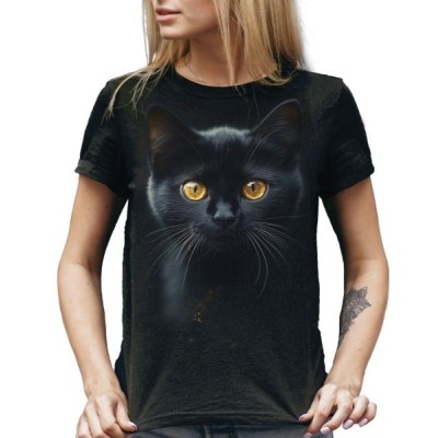 T SHIRT LADY DARK EMBER CAT