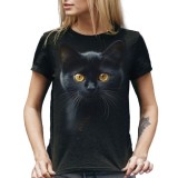 T SHIRT LADY DARK EMBER CAT