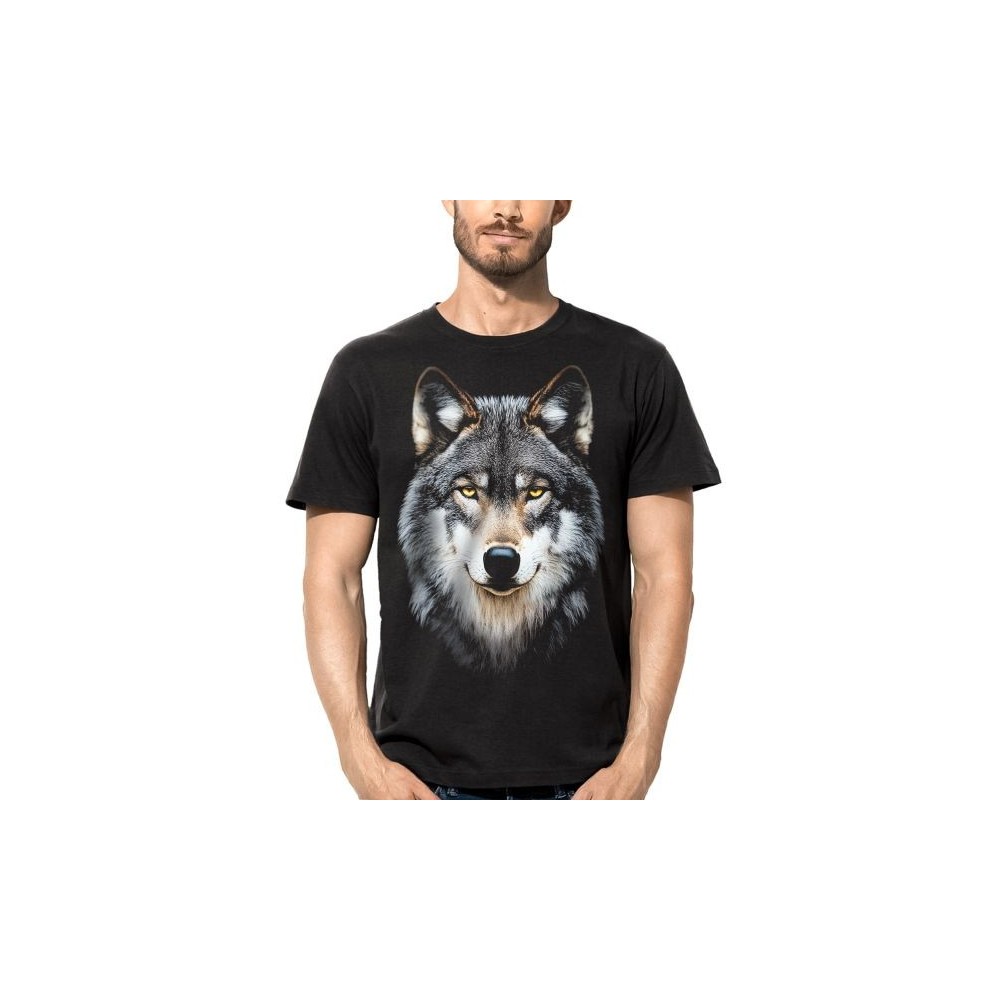 MAGLIA T SHIRT DARK EMBER LUPO TESTA