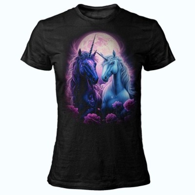 T SHIRT LADY DARK EMBER UNICORNS