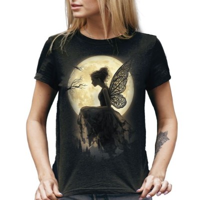 T SHIRT LADY DARK EMBER MOON FAIRY