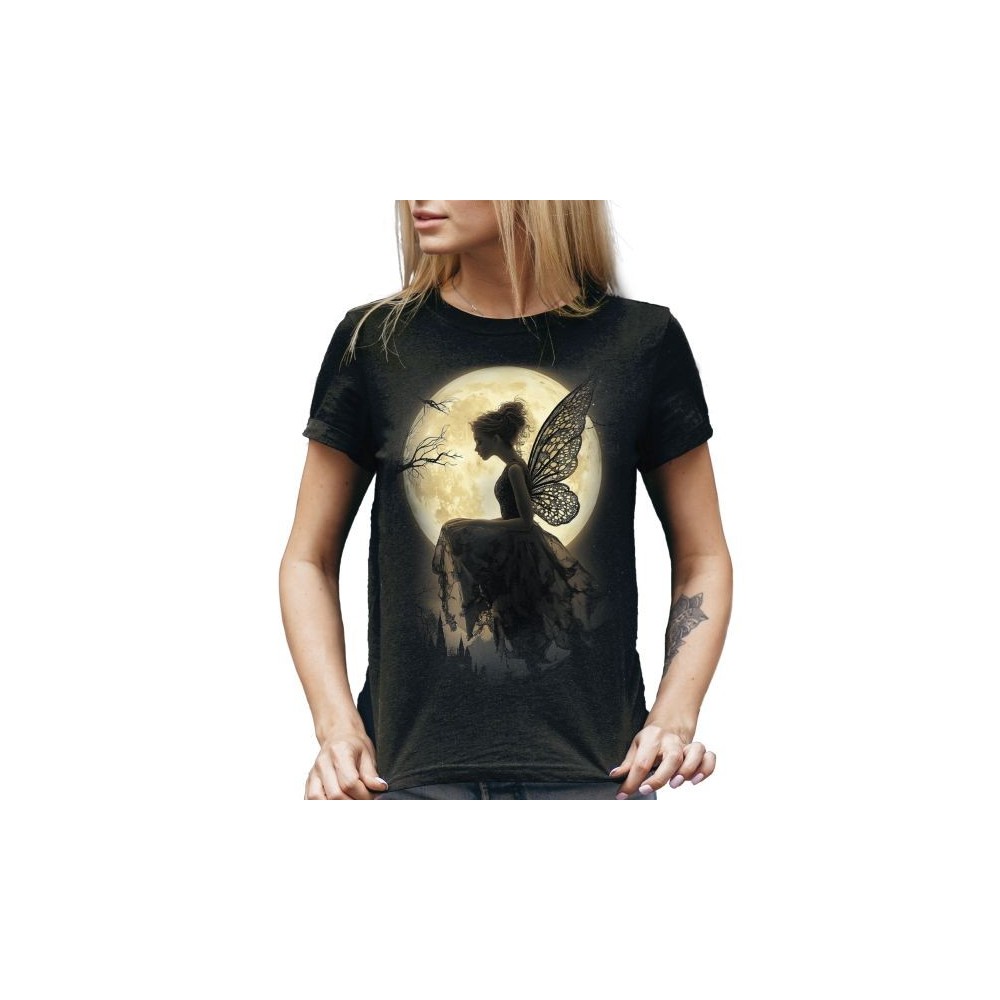 T SHIRT LADY DARK EMBER MOON FAIRY