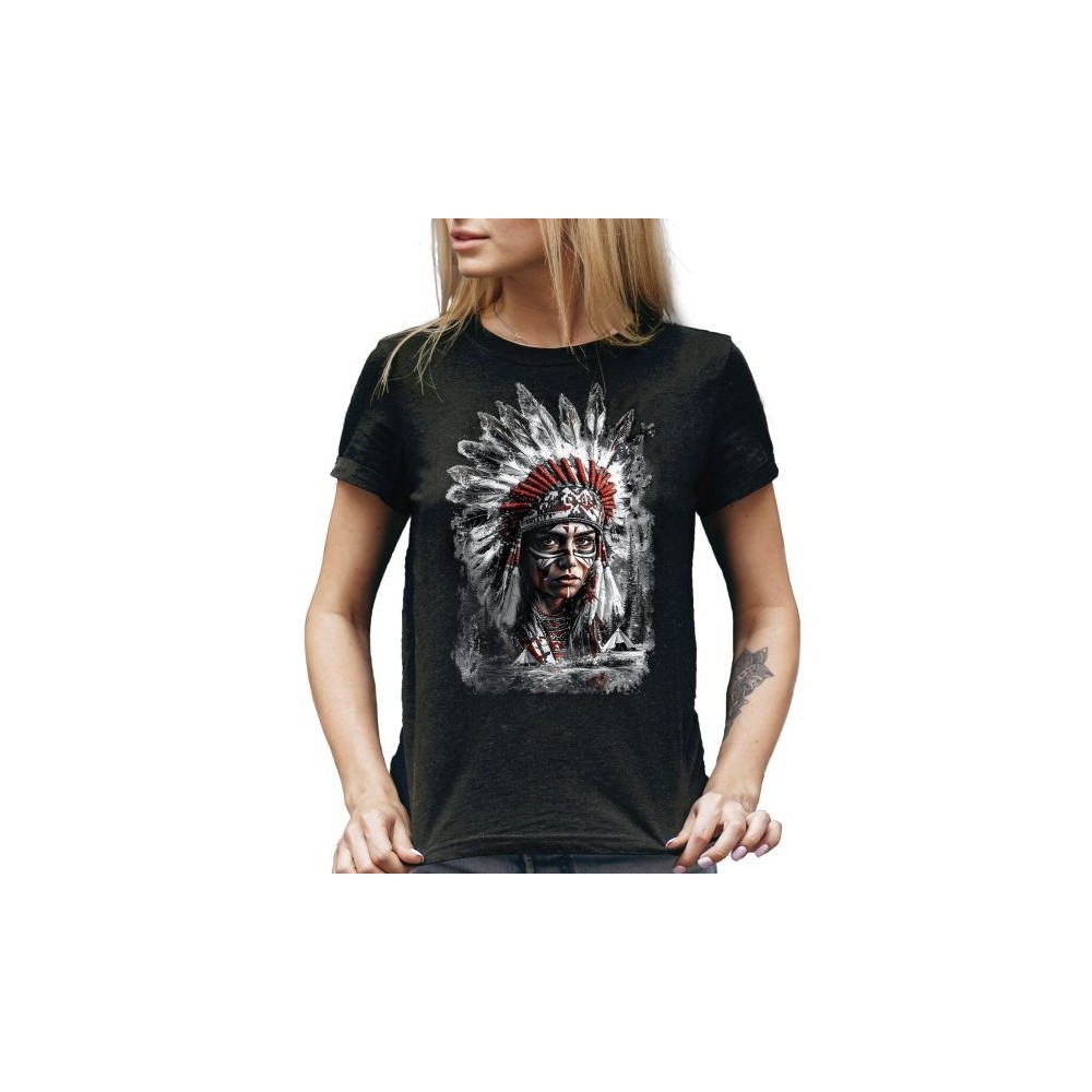 MAGLIA T SHIRT DONNA DARK EMBER CAPO INDIANO