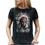 T SHIRT LADY DARK EMBER INDIAN CHIEF