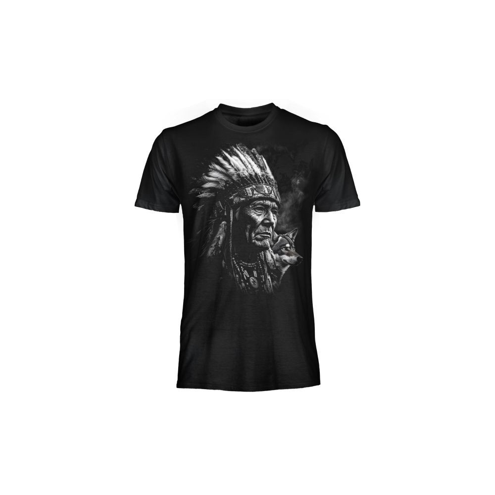 T SHIRT DARK EMBER GUITAR INDIAN CHIEF