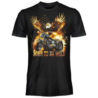 MAGLIA T SHIRT DARK EMBER MOTO AQUILA BORN TO BE WILD