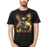 T SHIRT DARK EMBER BIKE EAGLE BORN TO BE WILD