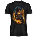 T SHIRT DARK EMBER SKELETON BIKER