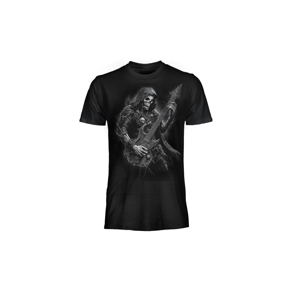 T SHIRT DARK EMBER SKELETON GUITARIST