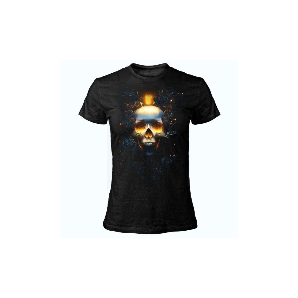 T SHIRT LADY DARK EMBER SKULL