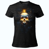T SHIRT LADY DARK EMBER SKULL