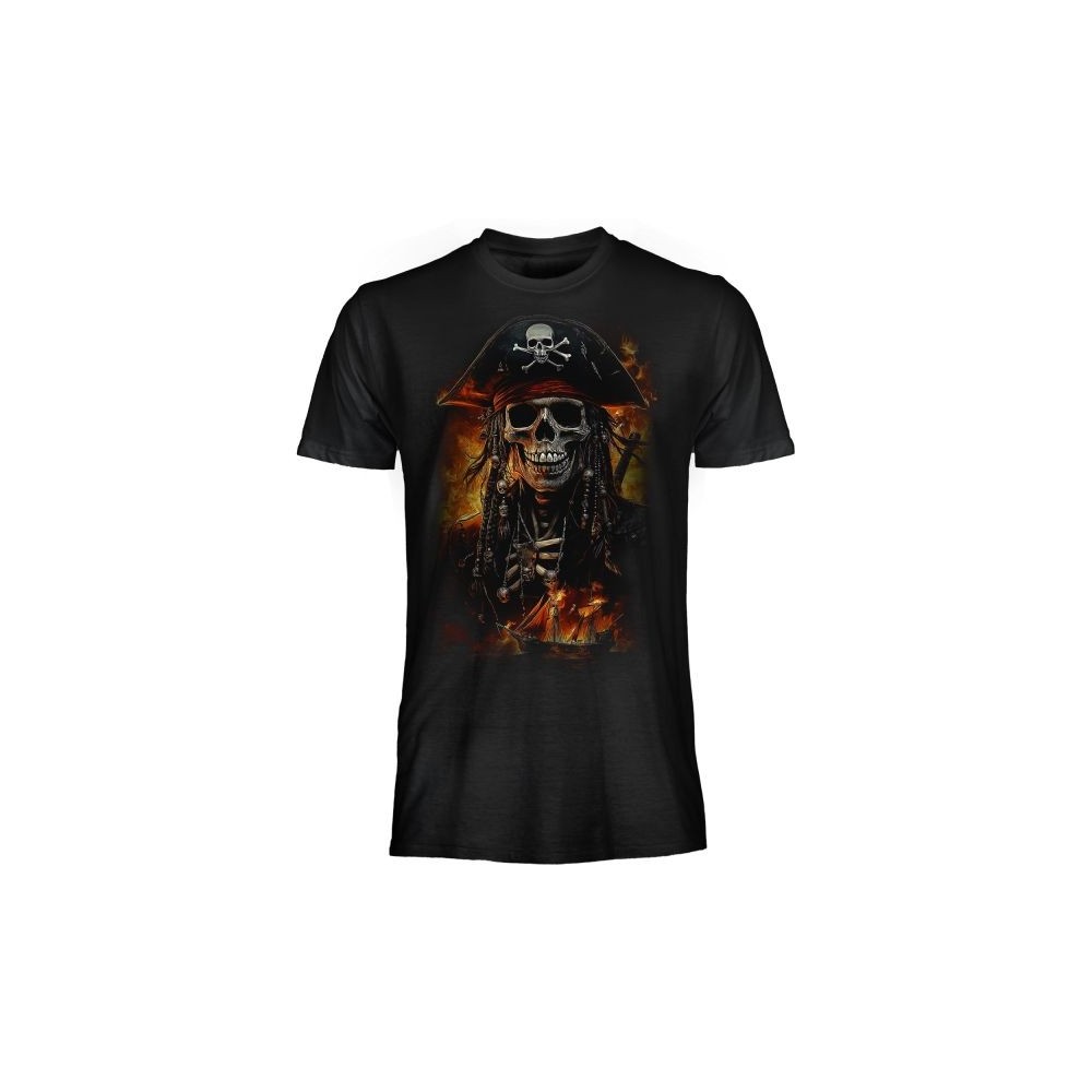 T SHIRT DARK EMBER PIRATE SKELETON