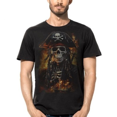 T SHIRT DARK EMBER PIRATE SKELETON