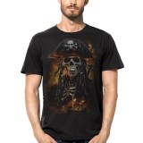 MAGLIA T SHIRT DARK EMBER SCHELETRO PIRATA