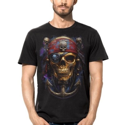 MAGLIA T SHIRT DARK EMBER TESCHIO PIRATA