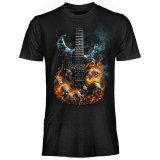 MAGLIA T SHIRT DARK EMBER CHITARRA TESCHI