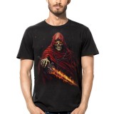MAGLIA T SHIRT DARK EMBER SCHELETRO SPADA INFUOCATA