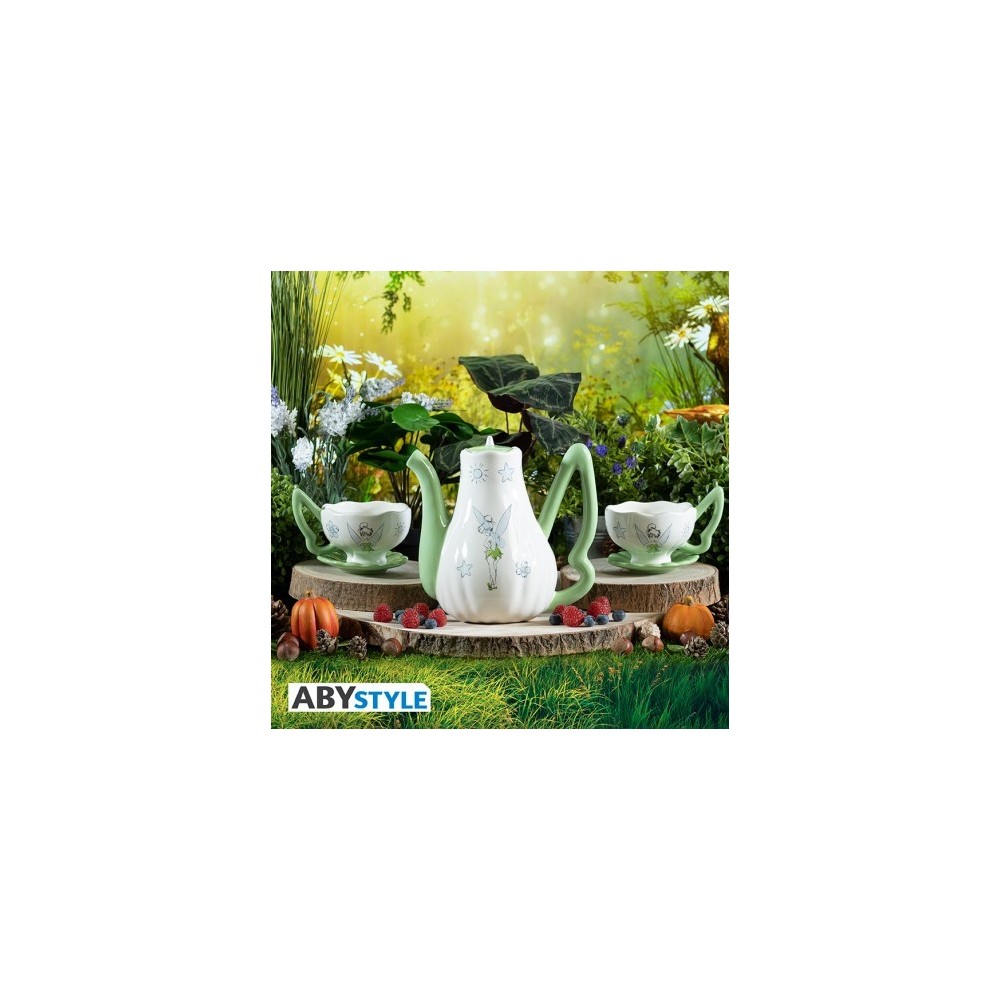 ABYSTYLE DISNEY PETER PAN TINKERBELL TEAPOT WITH CUPS SET
