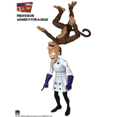 EARTHWORM JIM PROFESSOR MONKEY-FOR-A-HEAD 28CM ACTION FIGURE PREMIUM DNA TOYS