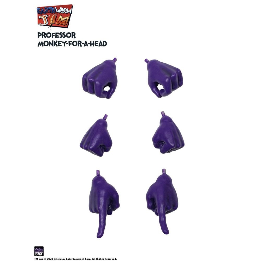 EARTHWORM JIM PROFESSOR MONKEY-FOR-A-HEAD 28CM ACTION FIGURE PREMIUM DNA TOYS