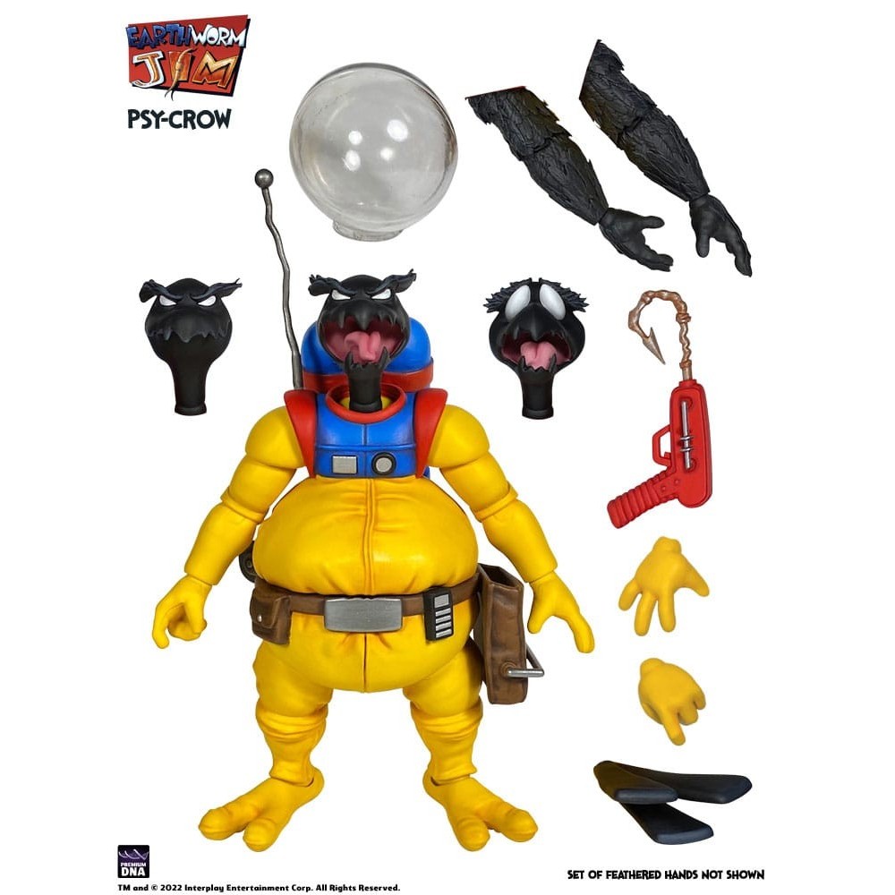 EARTHWORM JIM PSY-CROW WAVE 1 ACTION FIGURE PREMIUM DNA TOYS