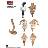 EARTHWORM JIM ACCESSORY PACK WORM BODY AND JIM HEADS WAVE 1 ACTION FIGURE SET PREMIUM DNA TOYS