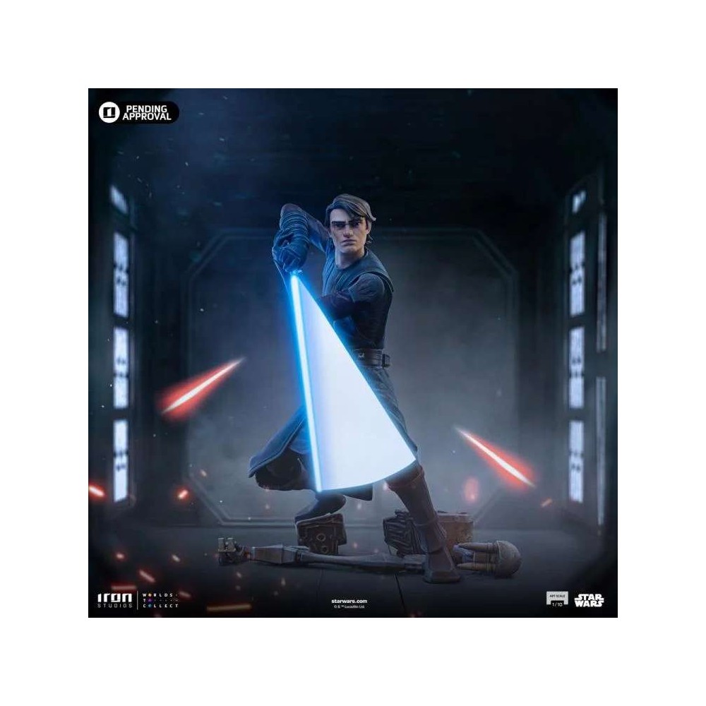 STAR WARS THE CLONE WARS ANAKIN SKYWALKER ART SCALE 1/10 STATUA FIGURE IRON STUDIOS