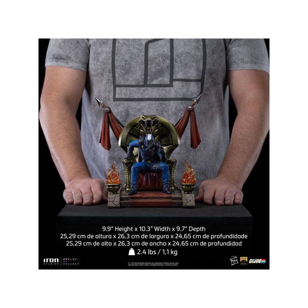 IRON STUDIOS G.I. JOE COBRA COMMANDER ART SCALE 1/10 RESIN STATUE FIGURE