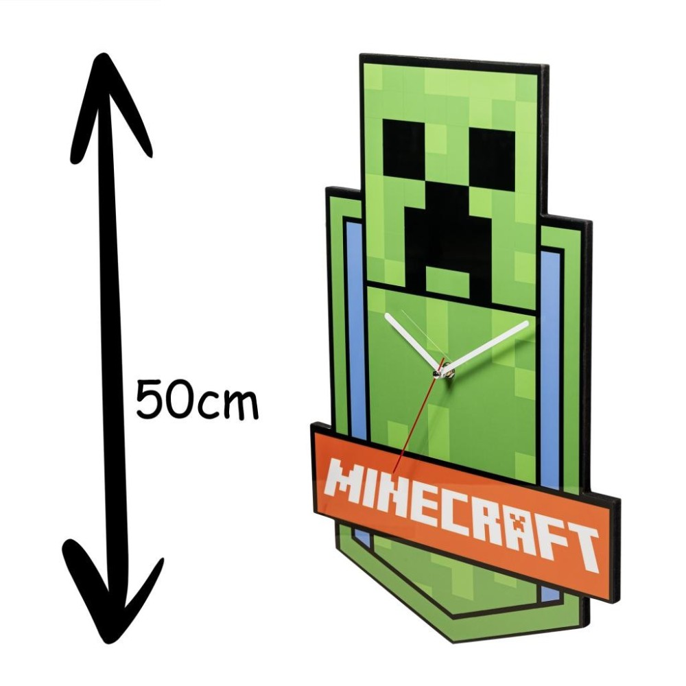 MINECRAFT CREEPER MAXI OROLOGIO DA MURO 50CM KIDS LICENSING