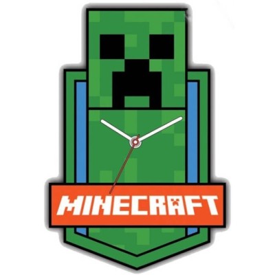 KIDS LICENSING MINECRAFT CREEPER LARGE WALL CLOCK 50CM