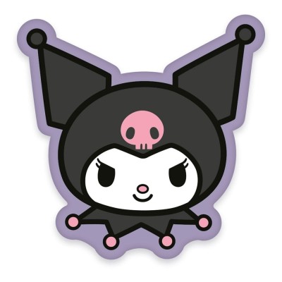 HERDING SANRIO KUROMI FACE PILLOW 36CM