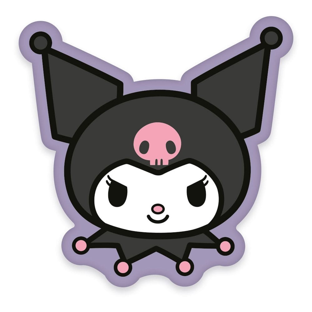HERDING SANRIO KUROMI FACE PILLOW 36CM