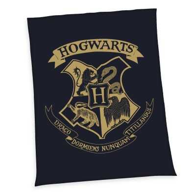 HERDING HARRY POTTER HOGWARTS LOGO FLEECE BLANKET 150X200CM