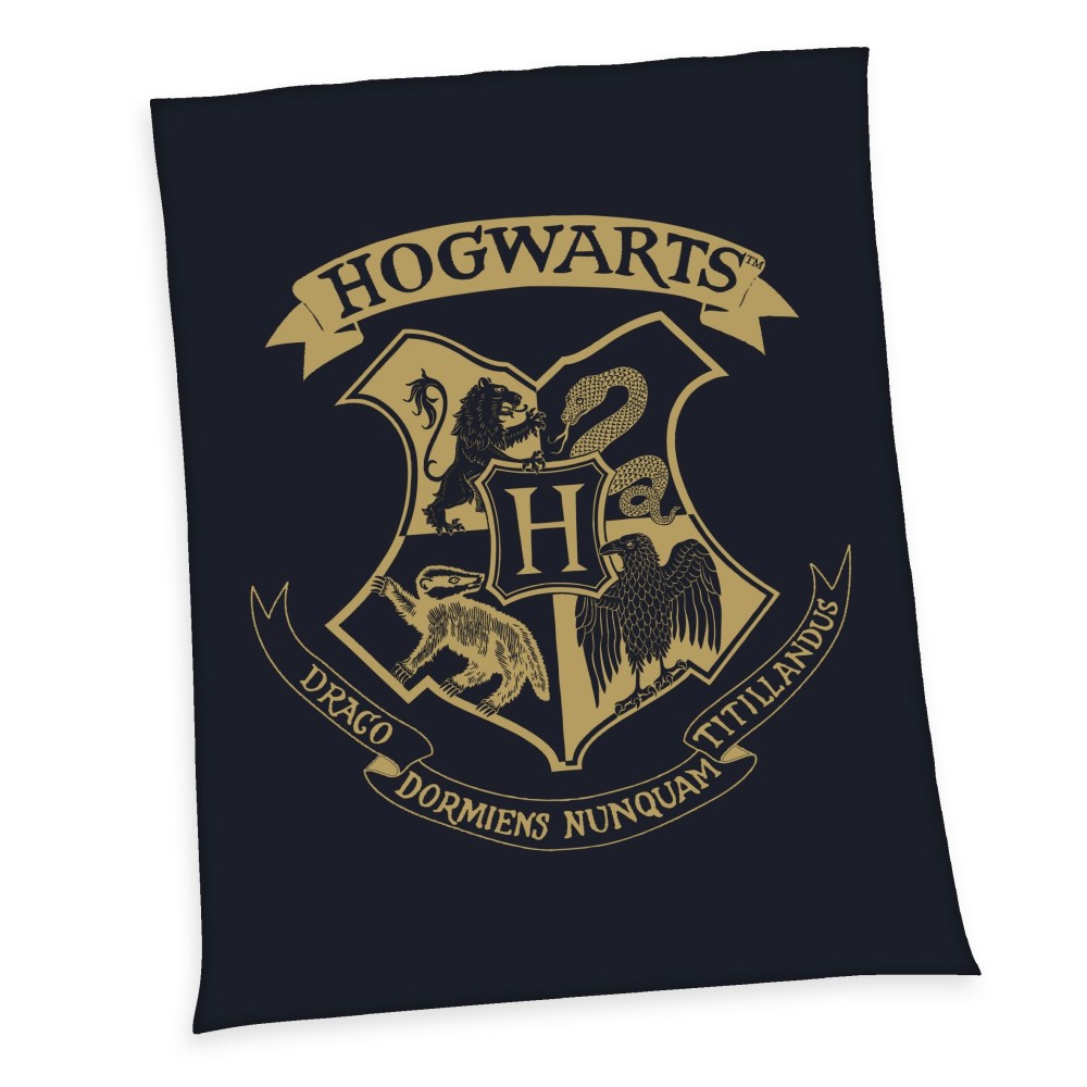 HARRY POTTER HOGWARTS LOGO COPERTA IN PILE 150X200CM HERDING